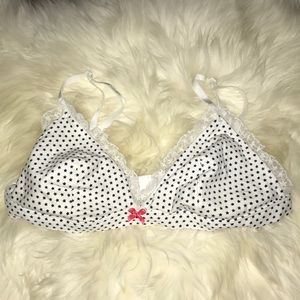 Unlined adjustable VS star print bra